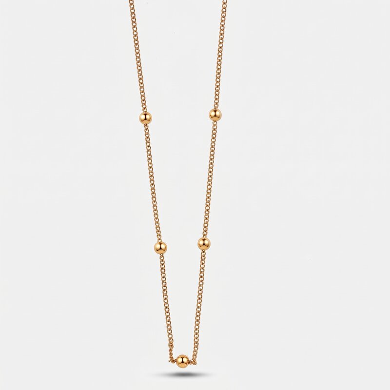 Collana in Metallo Catena con palline - BYSIMON gioielli