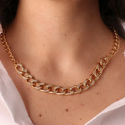 Collana in Metallo girocollo a catena impreziosita con cristalli