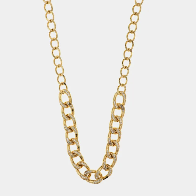 Collana in Metallo girocollo a catena impreziosita con cristalli