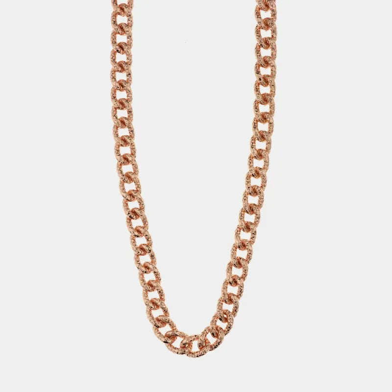 Collana in Metallo a groumette, con catene tempestate da cristalli