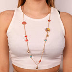 Collana in Metallo in stile marino con faraglioni, sole, luna e stella marina CAPRI - gioiello BySimon