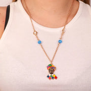 Collana in Metallo moretto di Venezia con zirconi