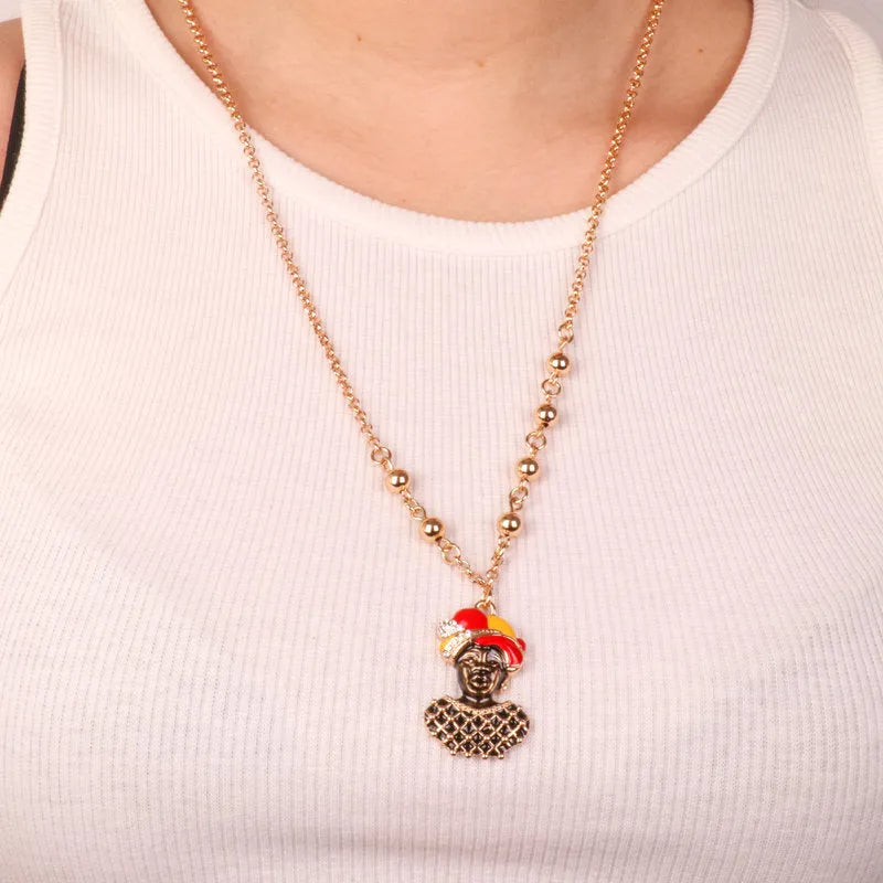 Collana in Metallo moretto di Venezia con zirconi - BYSIMON gioielli