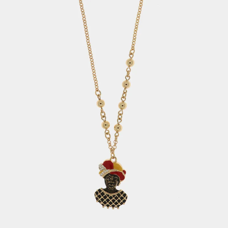 Collana in Metallo moretto di Venezia con zirconi - BYSIMON gioielli