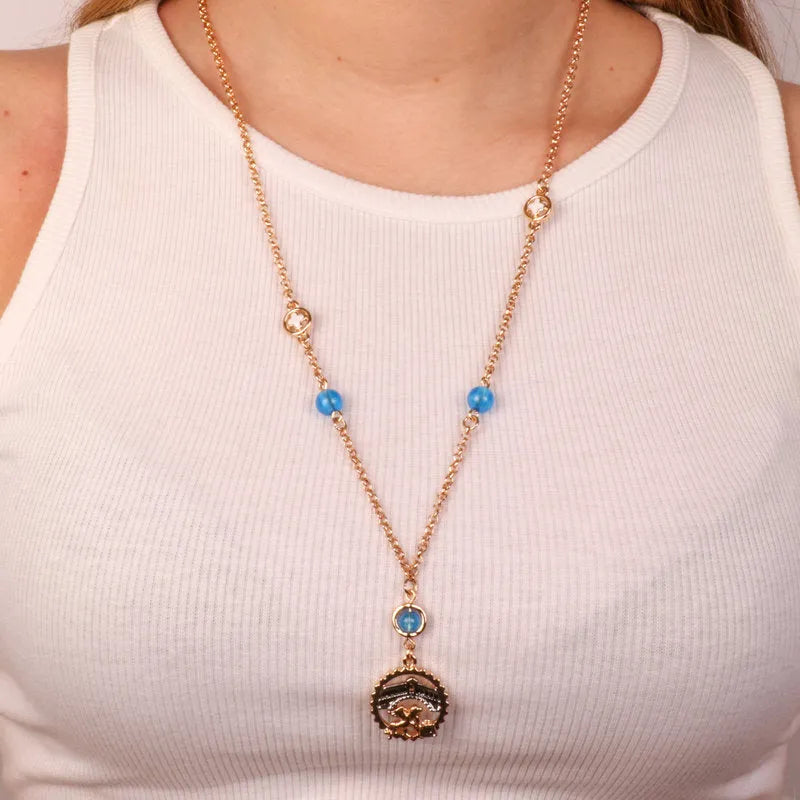 Collana in Metallo con ponte di Rialto e leone alato
