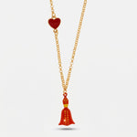Collana con San Gennaro rosso e cuore | gioiello portafortuna da regalare | BYSIMON