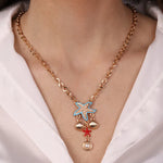 Collana in Metallo con pendente stella marina e conchiglie - BYSIMON gioielli