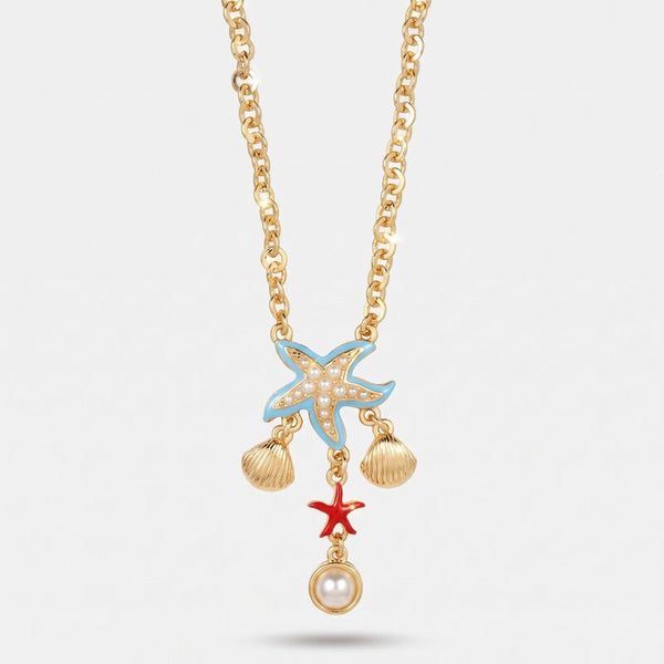 Collana con stella marina e conchiglie | collana con conchiglia | BYSIMON