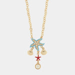 Collana in Metallo con pendente stella marina e conchiglie - BYSIMON gioielli