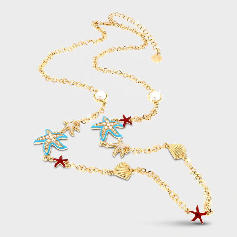 Collana con stelle marine e conchiglie | collana conchiglia estate | BYSIMON