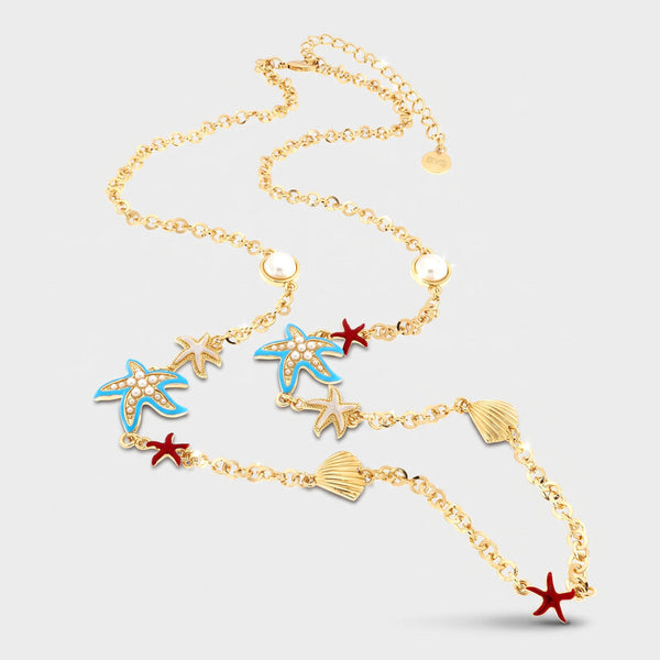 Collana con stelle marine e conchiglie | collana conchiglia estate | BYSIMON