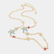Collana in Metallo con stelle marine e conchiglie