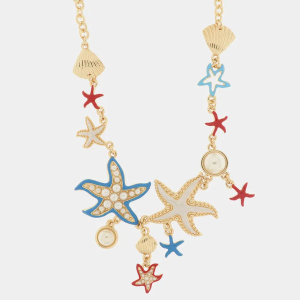 Collana con stelle marine e conchiglie mare | gioielli con conchiglie | BYSIMON