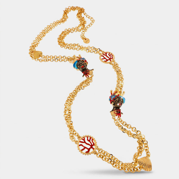 Collana in Metallo con testa di moro siciliana - BYSIMON gioielli
