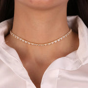 Collana in Metallo con cristalli bianchi