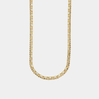 Collana in Metallo con cristalli bianchi