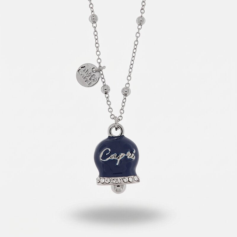 Collana in Metallo con grande campanella blu - BYSIMON gioielli