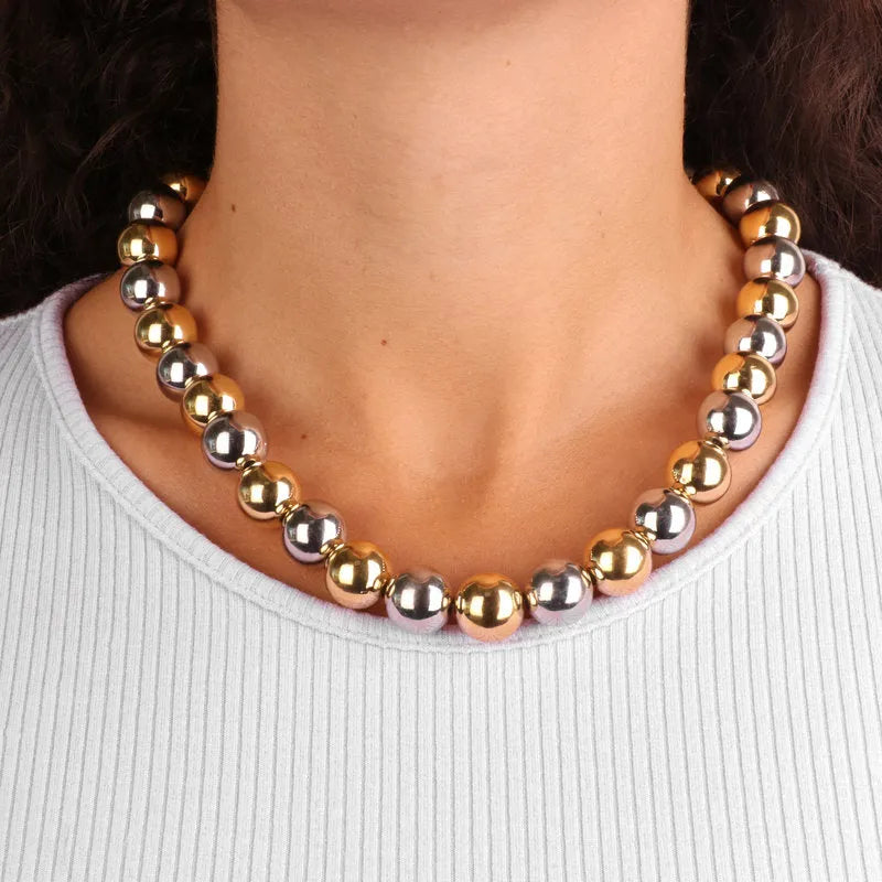 Collana in Metallo con sfere multicolore - BYSIMON gioielli