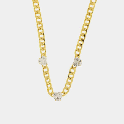 Collana in Metallo a catena con punti luce bianchi