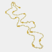 Collana in Metallo con perle e simboli intrecciati