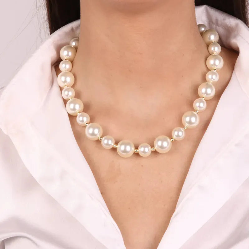 Collana in Metallo con perle