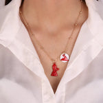 Collana in Metallo con San Gennaro e pendente a forma di Vesuvio AMONAPOLI - gioiello BySimon