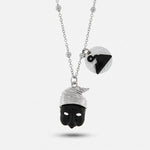Collana con Pulcinella e Vesuvio | regalare portafortuna napoletano | BYSIMON