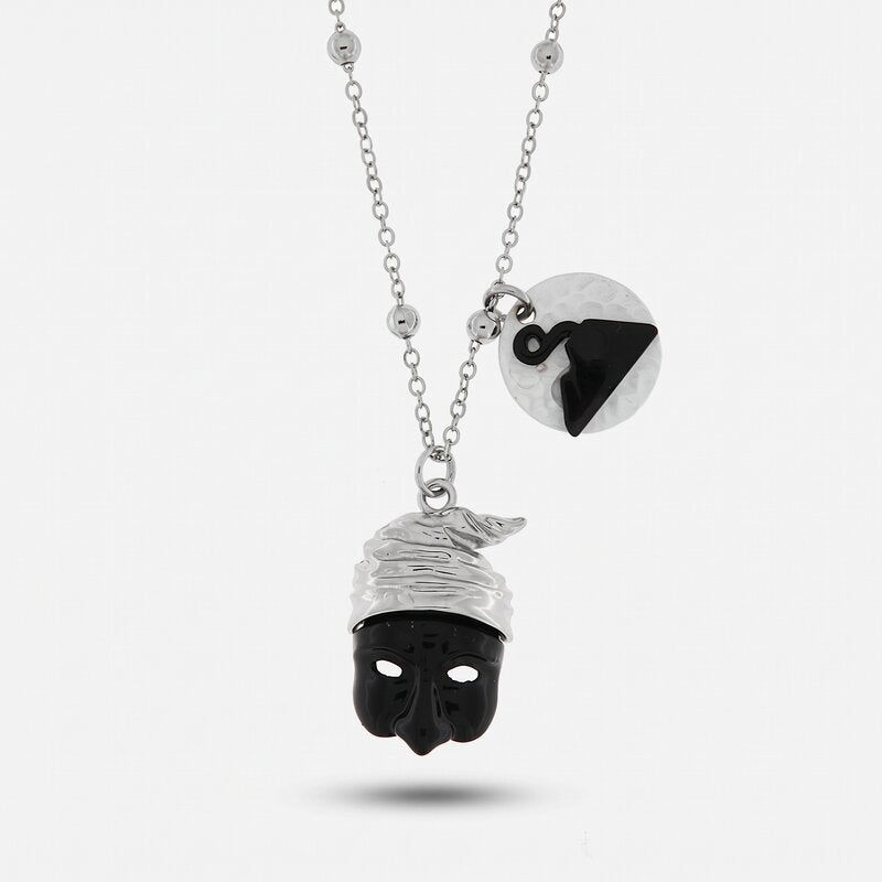 Collana con Pulcinella e Vesuvio | regalare portafortuna napoletano | BYSIMON