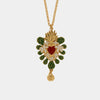 Collana in Metallo con cuore sacro incorniciato da fichi d'india