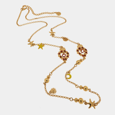 Collana in Metallo con cuori sacri e stelle