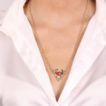 Collana in Metallo con cuore sacro