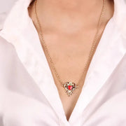 Collana in Metallo con cuore sacro