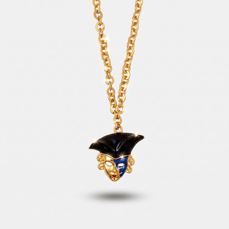 Collana in Metallo con maschere veneziane - BYSIMON gioielli