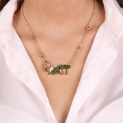 Collana in Metallo con pigne pendenti