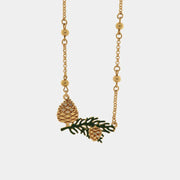 Collana in Metallo con pigne pendenti