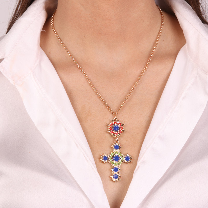 Collana in Metallo con croce pendente - BYSIMON gioielli