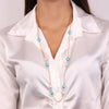 Collana in Metallo con cristalli di colore blu ispirati al vetro di Murano