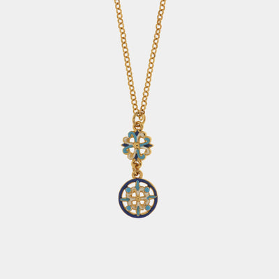 Collana in Metallo con maioliche colorate - BYSIMON gioielli