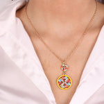 Collana in Metallo con maioliche colorate - BYSIMON gioielli