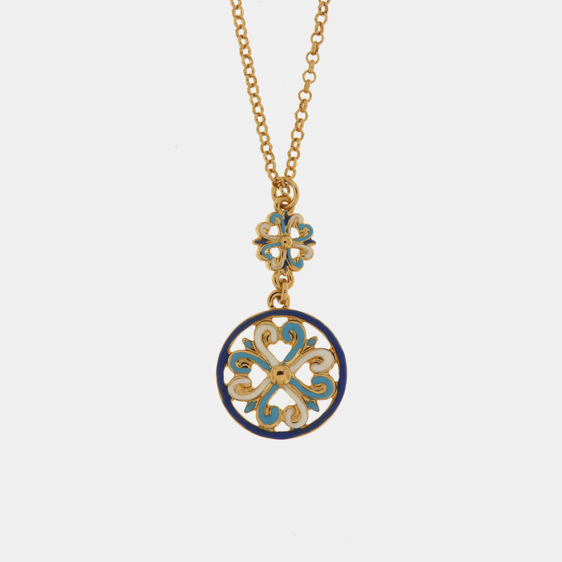 Collana in Metallo con maioliche colorate - BYSIMON gioielli