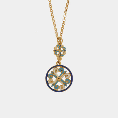 Collana in Metallo con maioliche colorate - BYSIMON gioielli