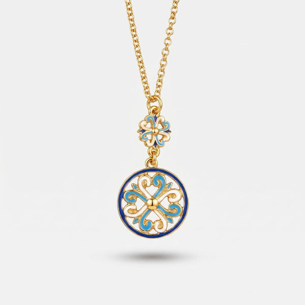 Collana in Metallo con maioliche colorate - BYSIMON gioielli