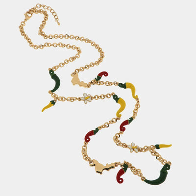 Collana in Metallo con peperoncini pendenti