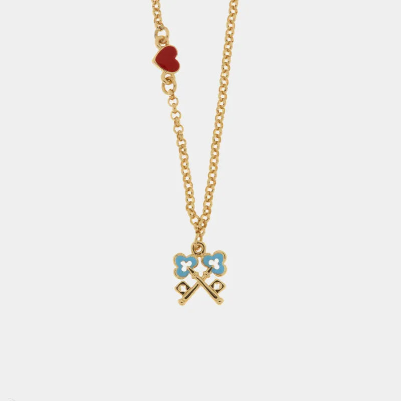 Collana in Metallo con chiavi intrecciate