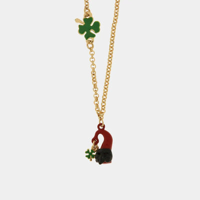 Collana con cornetto Pulcinella portafortuna | regalo portafortuna napoletano | BYSIMON