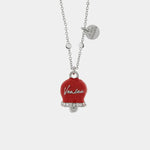 Collana in Metallo con campanella pendente rossa - BYSIMON gioielli
