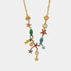 Collana in Metallo con stelle marine e pesciolini