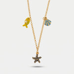 Collana in Metallo con stella marina e pesciolino - BYSIMON gioielli