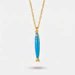 Collana in Metallo con pesciolino azzurro - BYSIMON gioielli