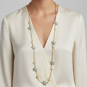 Collana in Metallo con stelle marine azzurre